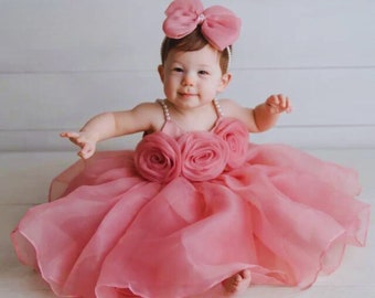 Premier Anniversaire Ensemble Bébé Fille Viworld 3 Pièces - Body Tutu Fleurs Bandeau 1er Anniversaire Tenue Premier Anniversaire