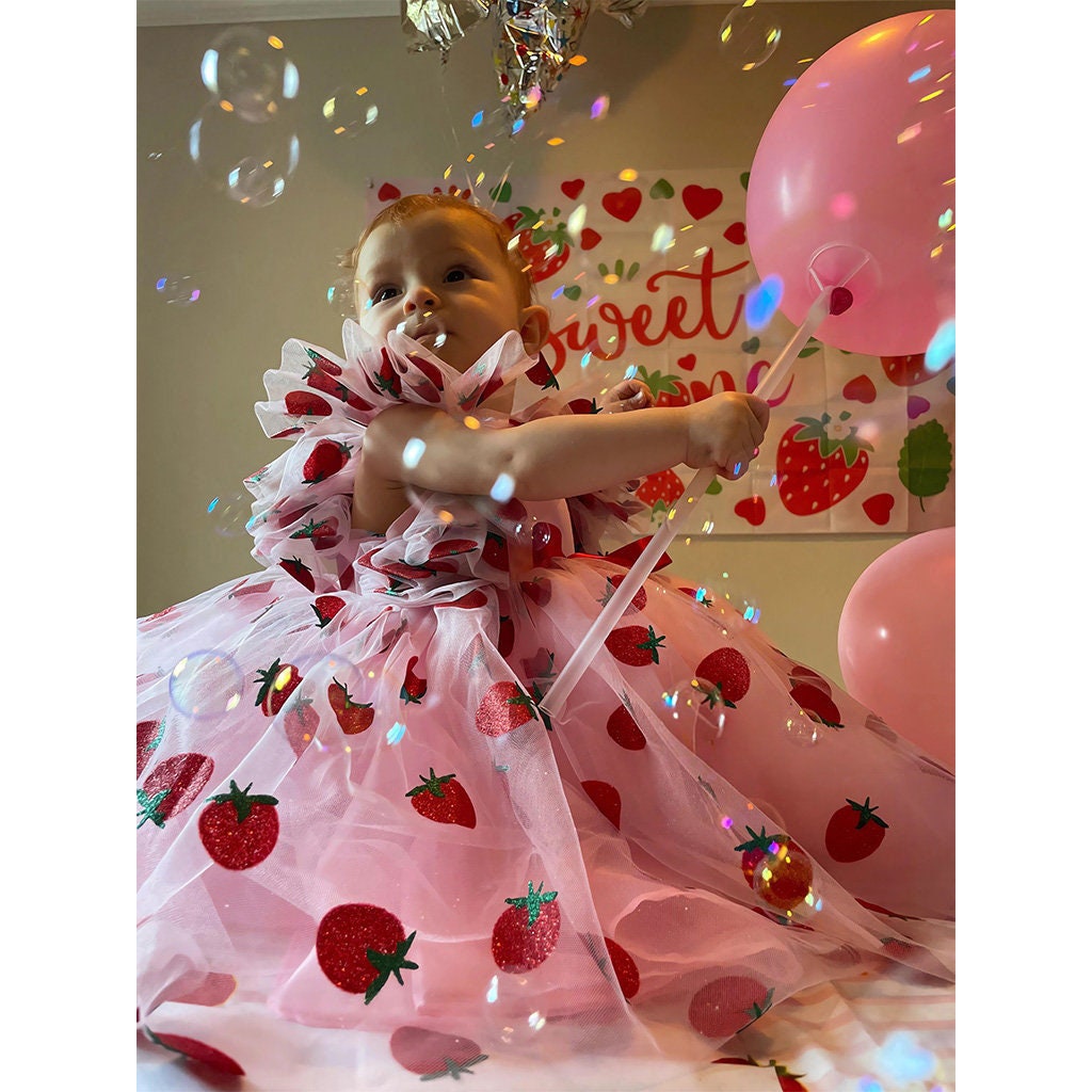 thumbnail image 2 of 1st Birthday Girl Tutu Dress Outfit - Baby Girl Photo Shoot Set With Headband 2 of 10