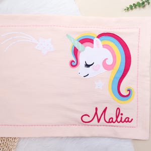 Applique Name Pillow Cover, Personalized Baby Name Pillow Cover, Punch Needle Name Pillow, Nursery Gift, Kids Room Decor, Dorm Decor