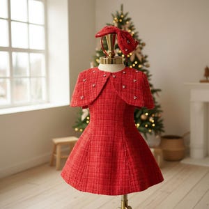 Red Tweed Dress Toddler - Etsy Red Tweed Dress Toddler - Etsy