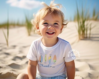 Completo estivo da pesca per neonato, completo da neonato con maglietta e pantaloncini con applicazioni, completo da neonato con pantaloncini in seersucker e quadretti, completo estivo da vacanza