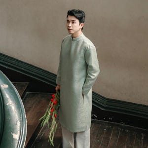 Tradditional Tafta Ao Dai Men S to 3XL , Modernized Vietnam Ao Dai, Lunar New Year, Ao Dai For Dad, Ao Dai Tet Photoshoot, Father&#39;s day Gift