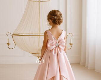 baby girl bridesmaid dresses Sage Flower Girl Dresses or Junior Bridesmaid Outfit for Forest Weddin   AmimamiDoll