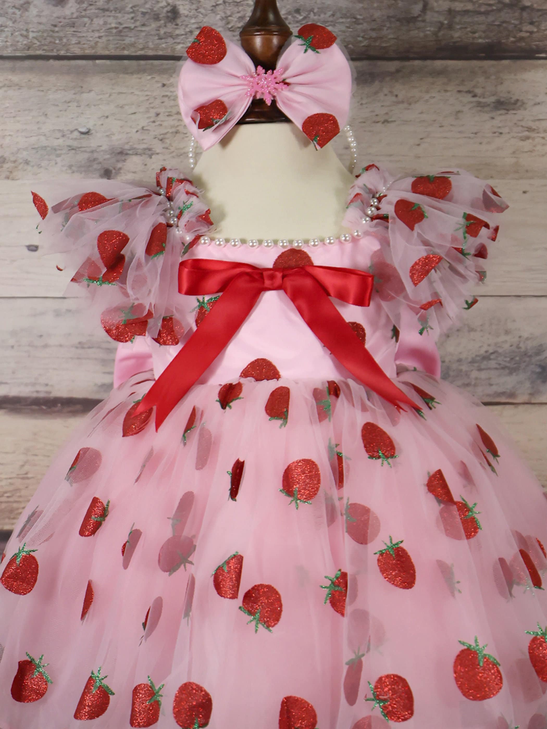 Strawberry 1st Birthday Outfit IDOPIP Baby Girl 10st Birthday