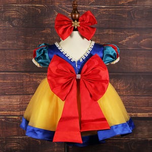 Vestido de nieve con diadema, vestido de princesa, vestido de cumpleaños de nieve, disfraz de Halloween, vestido de alta calidad, vestido de princesa para viaje familiar al parque temático.