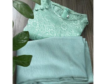 Lichte zijde Vietnamese Ao Dai voor dames, Ao Dai voor meisjes, Ao Dai Vietnam, Ao Dai met dubbele lagen, Ao Dai Tet, gemoderniseerd Vietnamees