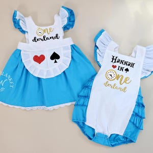 ONEderland Geburtstags Outfit, Alice in ONEderland Romper, Alice Kostüm, OnEderland Outfit, Alice in Onederland Smash Cake Outfit 1. Geburtstag