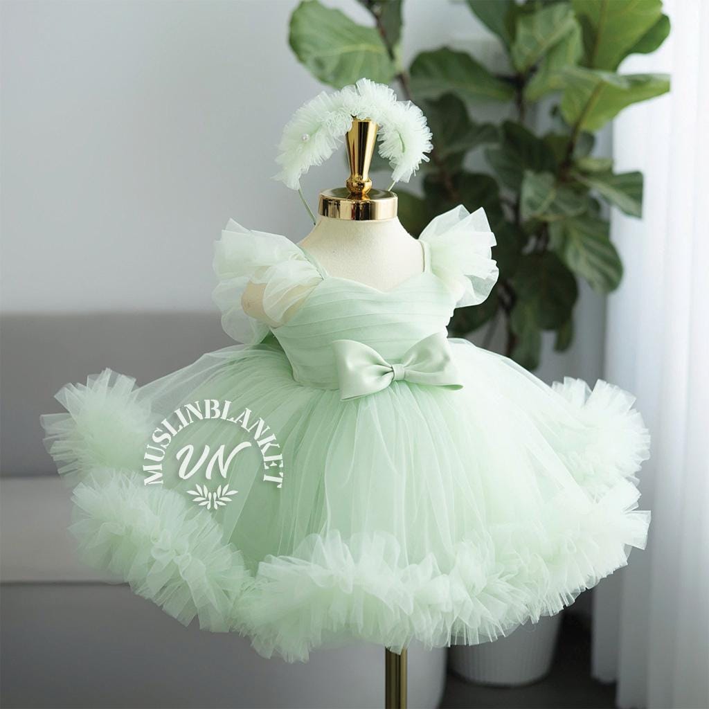 Emerald Green Baby Girl Dress - Etsy