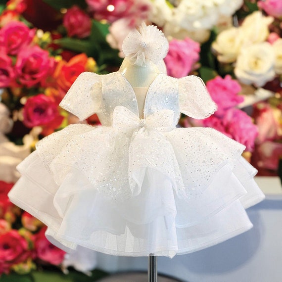 Gold Sequin Ribbon Baby Girl Wedding Dress, Birthday Pearl Stone Tutu Dress,  Birthday Outfit, Princess Style Dress, Puffy Dress,tulle Dress - Etsy Israel