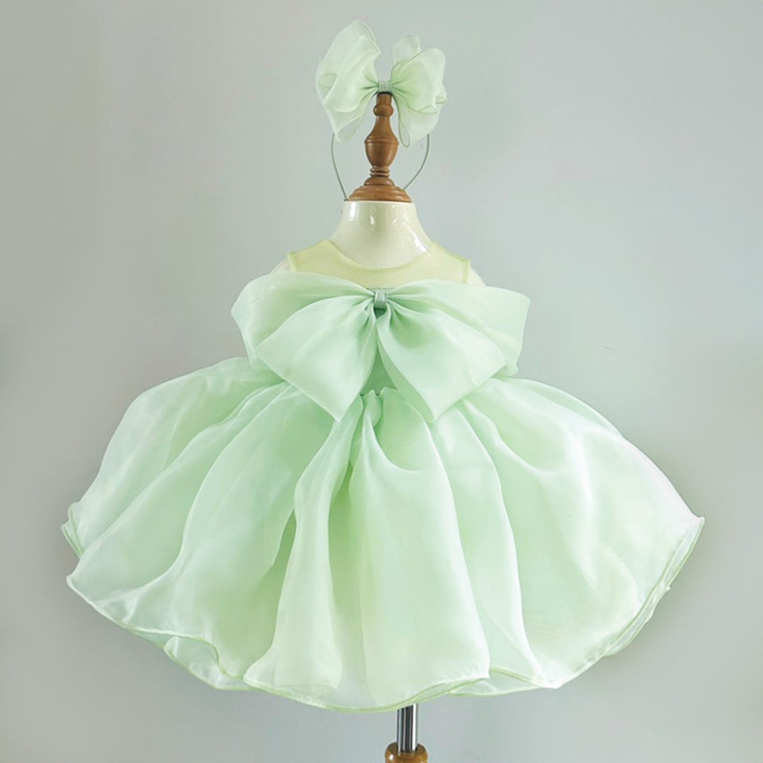Mid-Season Dress For Baby Girl In Sweet Dreams Print Light Green Color main image 0