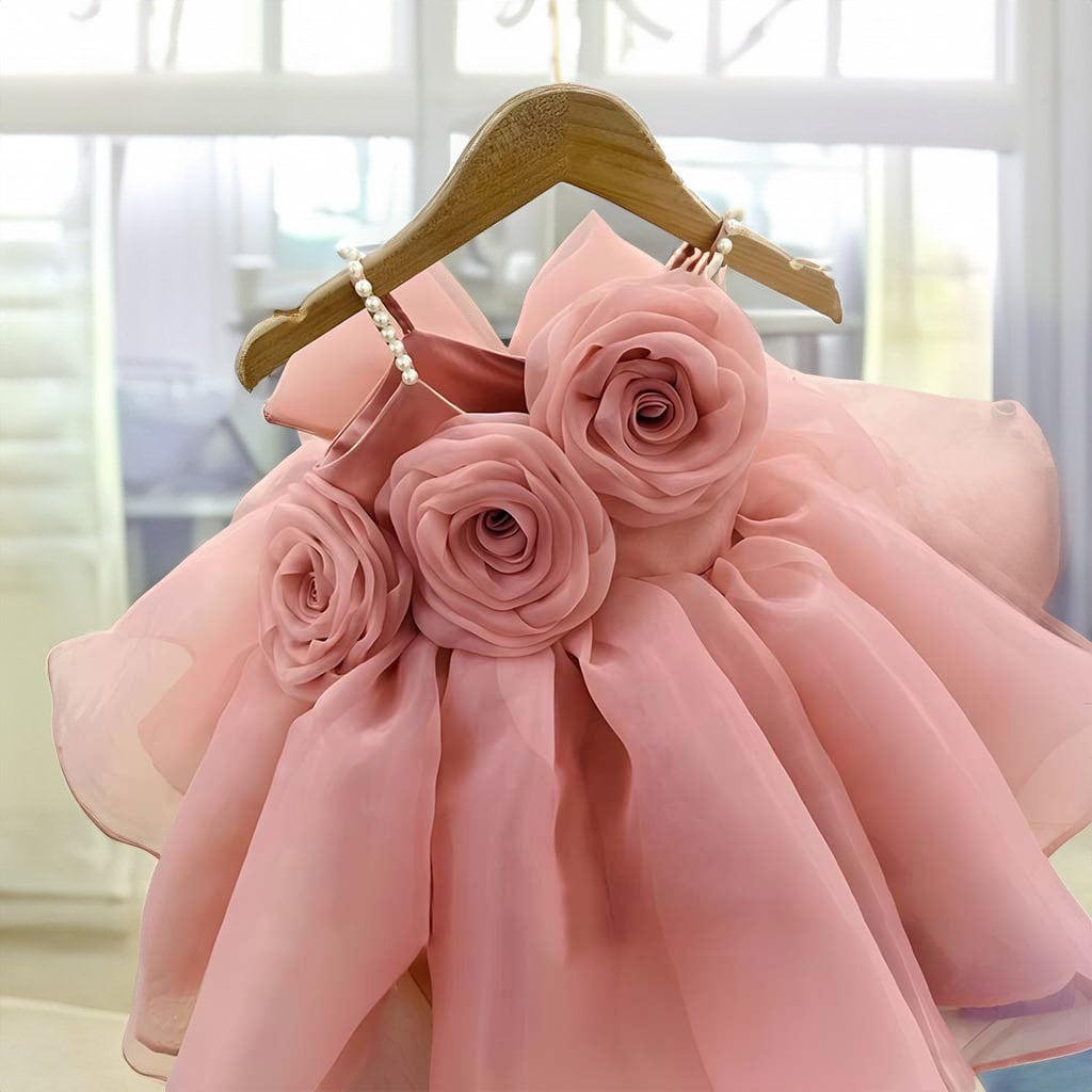 10+ Colors Girl Puffy Chiffon Pearl Dress, Cake Smash, First 10+ Colors Girl Puffy Chiffon Pearl Dress, Cake Smash, First