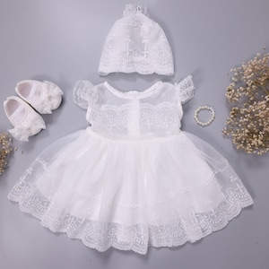 Baby Girl Christening Dress | Girls Lace Baptism Dress | Lace Baby Girls Dress | Girls Lace Baptism Dresses | Baby Girl Lace Dress