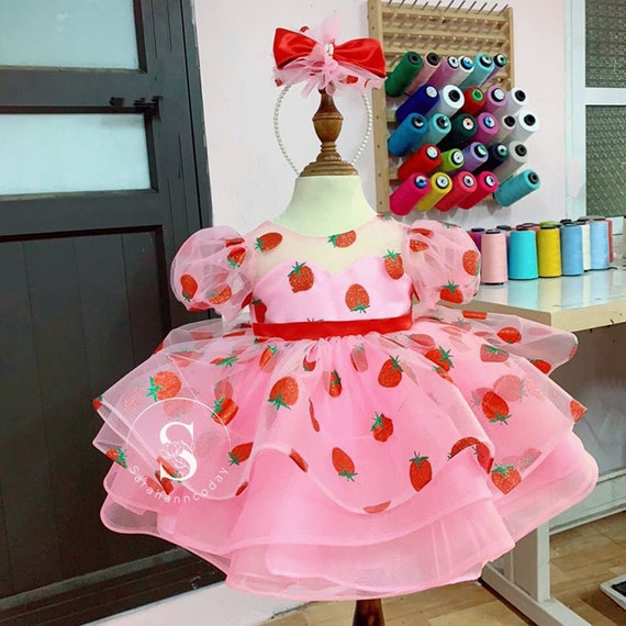 Floral Baby Girl Easter Dress 2pcs Floral Print Bowknot Sleeveless