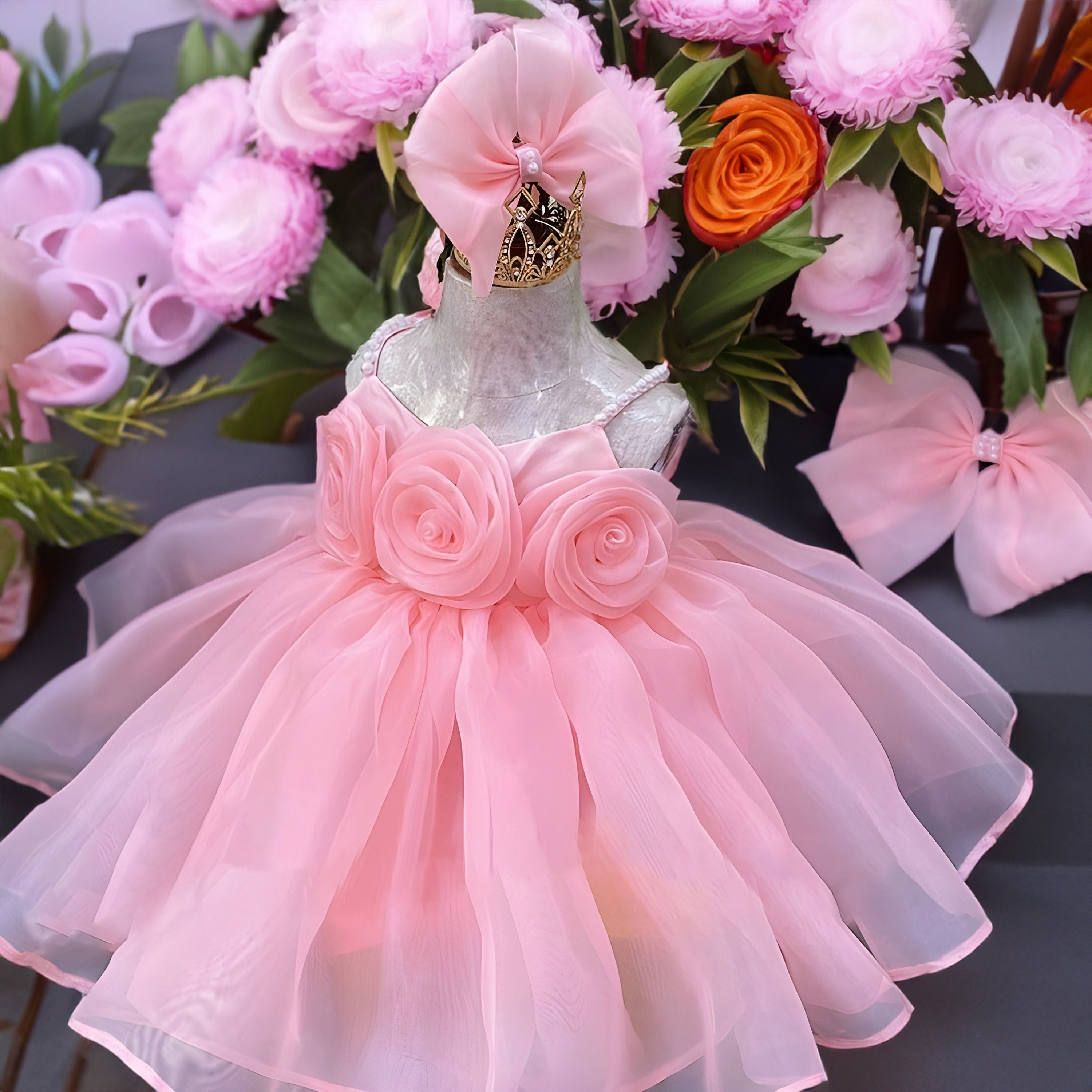 Rose Dress Baby Etsy Canada