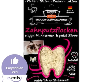 QCHEFS Zahnputzflocken Katze
