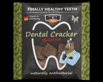 Horse tartar - QCHEFS dental crackers for oral hygiene - horse treats without sugar and grain, handmade in Bavaria