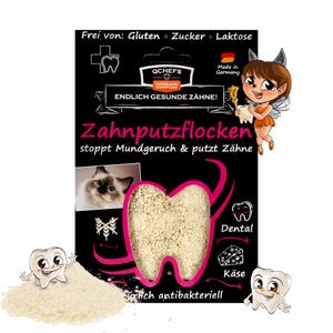 QCHEFS Zahnputzflocken Katze