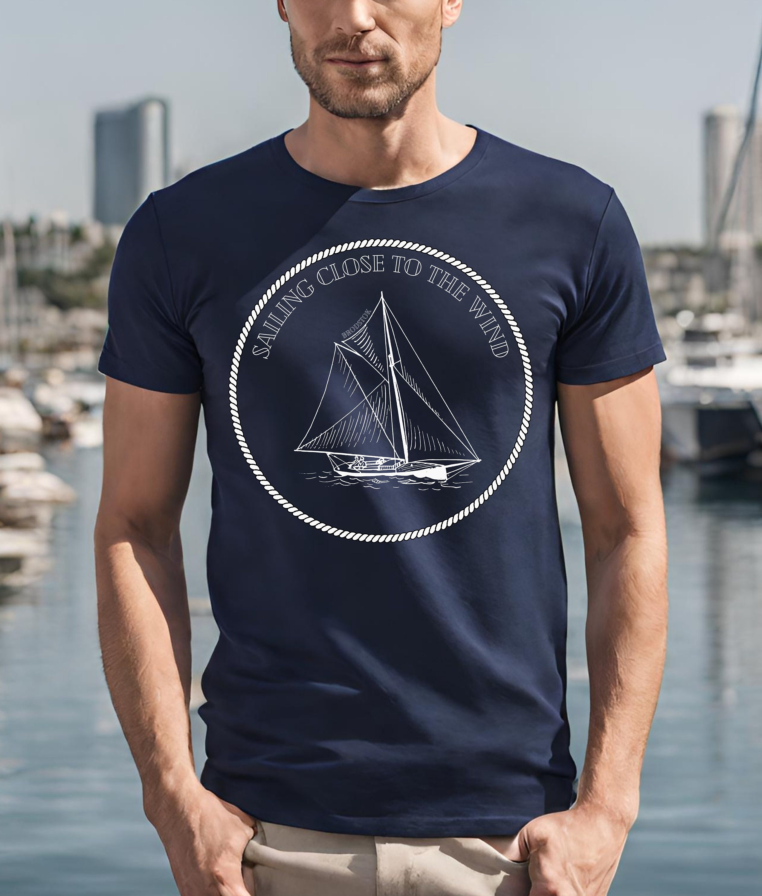 Sailing Boat T-shirt, Stylish Comfortable Nautical Design, Sailors