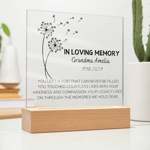 You left a void Memorial Plaque for Loss of Loved One, Remembrance sympathy gift in loving memory of loved ones condolence memorial keepsake