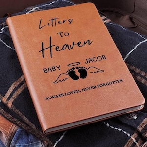 Cartas al cielo Diario de duelo por la pérdida de un hijo, regalo por aborto espontáneo, regalo por pérdida de embarazo, recuerdo de un bebé, pérdida de un bebé, regalos por muerte fetal