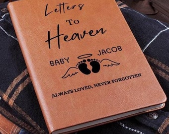 Letters to heaven Child loss memorial grief journal, Miscarriage Gift, Pregnancy Loss Gift, Baby Remembrance, Infant Loss, Stillbirth Gifts