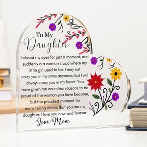 To My Daughter Personalized LED Acrylic Plaque, Daughter Gifts from Mom, Birthday gift for Daughter, Gift from Dad, Daughter Christmas gifts