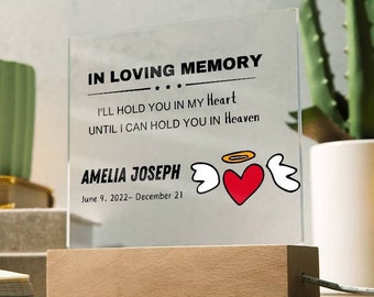 I'll hold you Baby Memorial Plaque - Infant Loss Keepsake, Miscarriage Gift, Angel Baby, Child Loss, Baby in Heaven, Pregnancy Loss Memorial