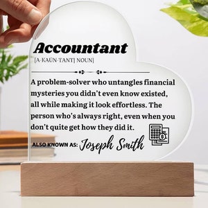 Personalized Accountant Definition Plaque, CPA Gift, Gift for Auditor, Accounting Graduate, Tax Season Gift, Accountant Team Christmas gifts