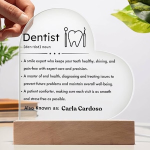 Personalized Dentist Definition Plaque, Gift for Dentist, Dentist Thank You, Dental Hygienist, Dental Office|Dental Team Gift|Dentistry gift