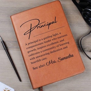 Personalized Principal Definition Journal, Gift for School Principal, Principal Day Gift, Retirement Gift for Principal, Headteacher Journal
