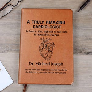 Cardiologist Gift Personalized Journal, Heart Doctor Gift, Cardiology Gifts, Anatomical Heart, Cardiologist Appreciation, Heart Surgeon Gift