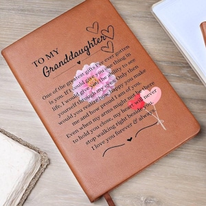 Diário personalizado para minha neta, presente para neta da avó, presente de Natal para neta | aniversário | formatura | diário de presente de casamento