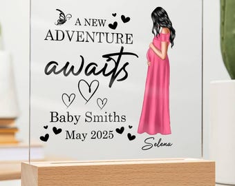Personalized Mom to be Gift, Gift for Expecting Mom, Pregnancy Keepsake, Gift from Bump, Gift for Pregnant Wife|Daughter, Baby announcement