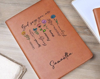 Positive Affirmations Journal, Prayer Journal For Women, Personalized Christian Gift Journal,God Says You Are,Religious faith Gift for Girls