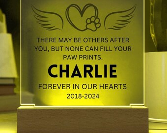 Pet Memorial Plaque Sympathy Gift for Pet Loss Remembrance | Dog in Heaven Personalized Dog Memorial Keepsake | Custom Pet Loss Gift idea