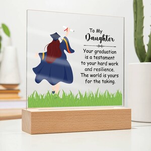 Einzigartiges Abschlussgeschenk für Tochter | Klasse 2024 College Abschluss | Custom Plaque für Abitur | Herzlichen Glückwunsch graduiert | Universität