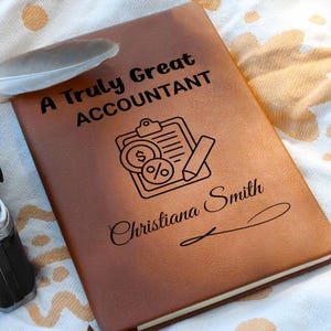 Accountant Gift Personalized Journal, Gift for Accountant, CPA Gift, Tax Season, Accounting Grad Gift, Retirement, Birthday & Christmas Gift