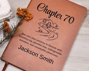 70th Birthday Gift Personalized Journal, Grandpa 70th Birthday, Dad Seventieth Birthday Keepsake, Friend 70 Years Old Gift, Uncle Birthday