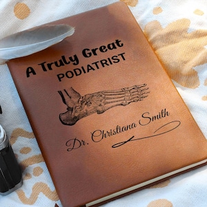 Podiatrist Gift Personalized Journal, Gift for Foot Doctor, Podiatry Student Grad, New Podiatrist, Podiatrist Birthday, Podiatrist Christmas