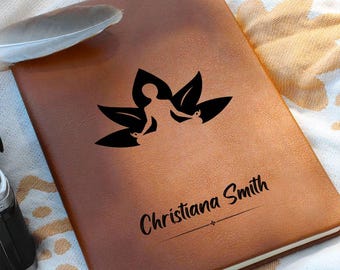 Personalized Leather Yoga Journal – Yoga Instructor Gift, Custom Practice Journal Gift for Yogi, Yogini, Yoga Teacher, Yoga Gifts Girlfrie