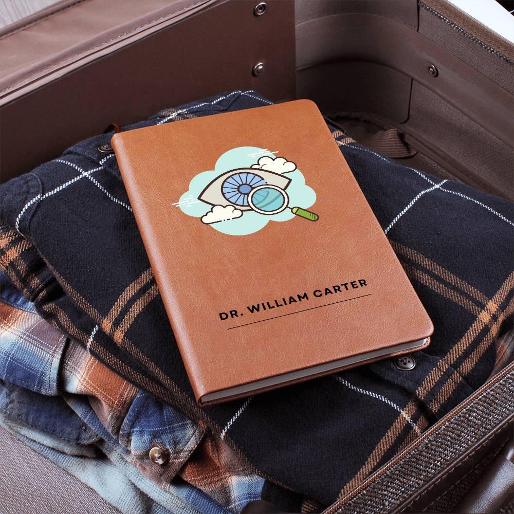 Optician Personalized Leather Journal, Gift for Eye Doctor, Ophthalmologist Gift, Graduation Gift|Optometry Student Notebook|Optometric gift