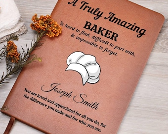 Diario regalo personalizzato per fornai, fornai, pasticceri, amanti della panificazione, regalo di Natale, compleanno, ringraziamento