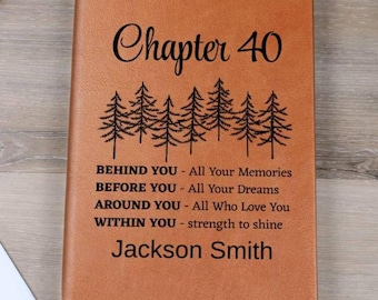 Diario personalizzato con copertina rigida per il quarantesimo compleanno, regalo per il quarantesimo compleanno di un uomo, regalo per il quarantesimo compleanno di un figlio, regalo per il compimento dei 40 anni, capitolo 40 del compleanno importante