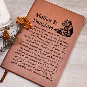 Diario in pelle per madre e figlia, regali per la festa della mamma, regalo per la mamma dalla figlia, Natale per la mamma, compleanno della mamma, dalla figlia alla madre, ricordo della mamma