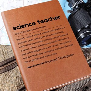 Personalized Science Teacher Gift, Teacher Birthday Gift, Teacher Christmas Gift, Teacher Notebook, Chemistry Teacher Gift, Teacher Journal image 10