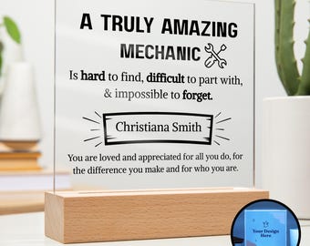Monteur waardering gepersonaliseerde plaquette, cadeau voor monteur, automonteur, monteur verjaardag, cadeau voor monteur, kerstcadeaus monteur