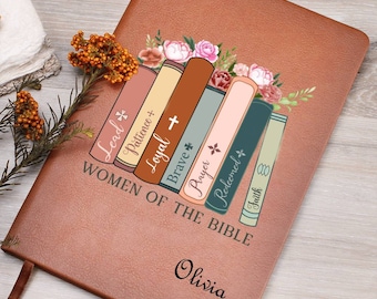 Women of the Bible Prayer Journal, Personalized Christian friend religious gift, Gratitude notebook for women, Devotional Journal faith gift