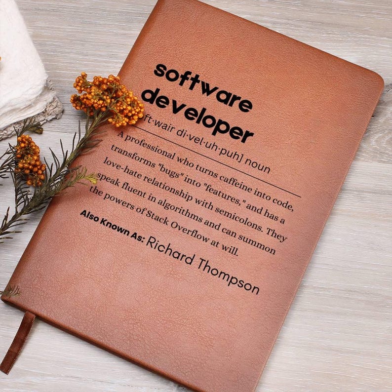 Diario de definición de desarrollador de software, regalo para programador, regalo de informática, cuaderno de codificación/diario de ingeniero de software, regalo de graduación imagen 8