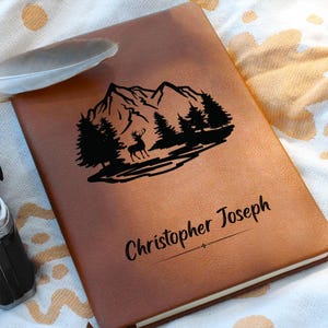 Hunting Personalized Leather Journal - Hunting Log Book, Family Hunting Trip Notebook, Gift for Hunter, Dad Hunting, Hunting Gifts for him