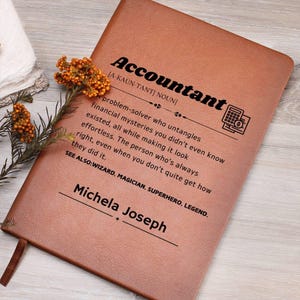 Personalized Accountant Definition Journal, CPA Gift, Gift for Auditor, Accounting Graduate, Tax Season Gift, Accountant Team|Christmas gift